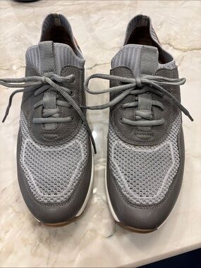 Johnston & Murphy Men's Casual Knit Lace-Up Sneakers - Gray